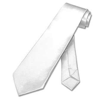 Click here to buy BOY'S Neck Tie Solid WHITE Youth NeckTie by Covona.