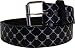 Black Skull and Bones Diamond Pattern Printed Imitation Leather Belt