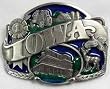 Iowa State 3-D Enamel Pewter Belt Buckle