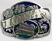 Iowa State 3-D Enamel Pewter Belt Buckle