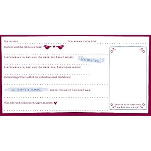 Hochzeits-Gästebuch-Kartenbox: 50 Hochzeits-Gästebuchkarten