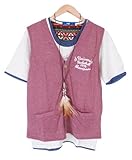 スピンズSPINNS 半袖Tシャツネックレス付き刺繍ベスト