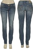 JOLT Stretch Skinny Jeans W Rhinestone Rivets [T365YRDL] - TA (Tan) Stitch