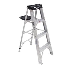 Werner 374 300-Pound Duty Rating Aluminum Stepladder, 4-Foot