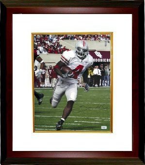 Santonio Holmes Autographed/Hand Signed Ohio State Buckeyes 16X20 Photo Custom Framed- Holmes Hologr