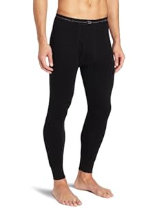 Duofold Men's Mid Weight Wicking Thermal Pant, Black, XX-Large