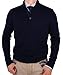 Luciano Natazzi Mens Sweater Classic Mock Neck Long Sleeve Ribbed Fine Cotton