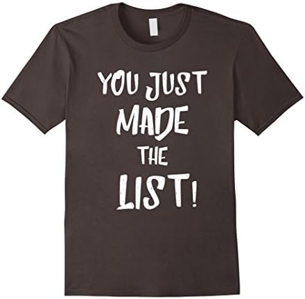 Men's You Just Made The List Chris Wrestling T Shirt Small Asphalt