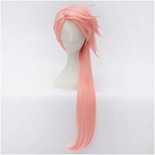 Long Straight Pink Anime Cosplay Wig Costume Party Hair for Souza Samonji
