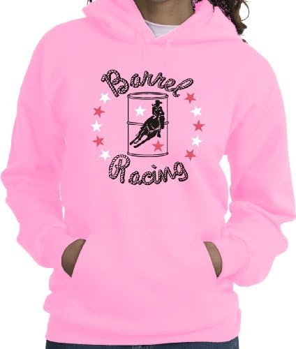 Barrel Racer Stars Horse &amp; Rider Pink Hoodie