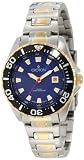 Croton Womens CA201228TTBL Blue Dial Two Tone Stainless Steel Watch