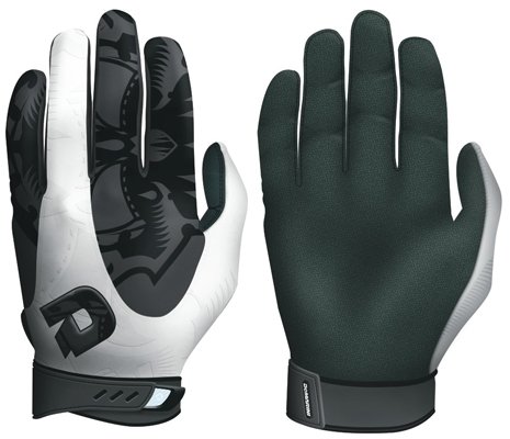 DeMarini VooDoo Batting Glove WhiteGray Adult Medium DeMarini VooDoo Batting Glove WhiteGray Adult Medium