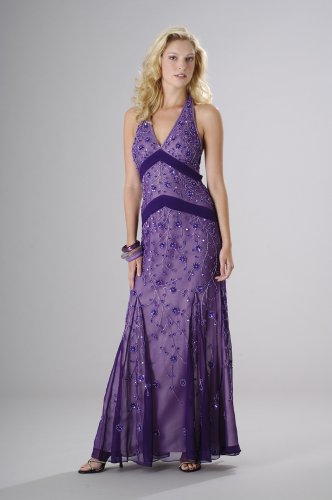 Beaded Evening Dress - Prom Dress, Party, Formal Gown by Sean Collection (50096) Purple/Pink