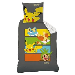 Cti 041949 Ropa de Cama Pokemon Team Dark, Linón de Algodón, 135 x 200
