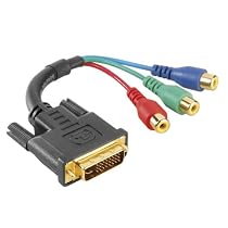 Adapter DVI-I - 3 RCA YUV Plugs