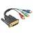 Adapter DVI-I - 3 RCA YUV Plugs