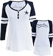 Dallas Cowboys Womens 3/4 Sleeve Rib Henley Top