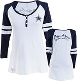 Dallas Cowboys Womens 3/4 Sleeve Rib Henley Top