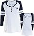Search : Dallas Cowboys Womens 3/4 Sleeve Rib Henley Top