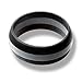 Silicone Wedding Ring By SOL (Action Pro Series), Safe and Sturdy Silicone Rubber Wedding Band Designed for Fitness, Kettlebell and Exercise Bands Workout - Black with Dark Grey, size 10