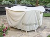 Round Bar Table and Chair Cover: 60 x 40 Khaki - B001RVA6SC