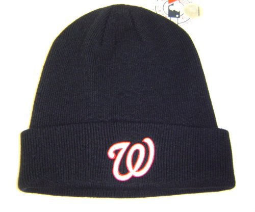 Washington Nationals Navy Beanie Knit Skull Cap with Cuff