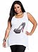 Ashley Stewart Women's Plus Size Studded Shoe Screen Tank