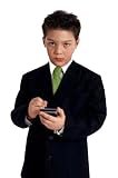 Gino Giovanni Formal Boy Black Suit with Green Tie From Baby to Teen