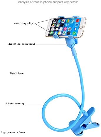 Phone Mount, Lazy Bracket Universal Cell Phone Holder Stand 360 Degree for Smart Mobile Phones, Iphone 6 Plus/6/5s/4, Samsung Galaxy , Most Mobile Cell Phones and Gps (Blue)
