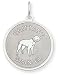Sterling Silver Brittany Spaniel Disc Charm with 20 inch Sterling Silver Chain