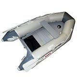 Seamax Sport240 Gray Inflatable Boat, 7.9 FT Tender, Aluminum Floor Dinghy