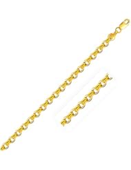 4.0mm 14K Yellow Gold Cable Link Chain