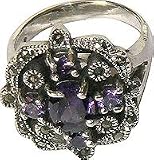 Mens Sterling Silver Jewelry Ring with Gemstone Handmade India Style (rng293)