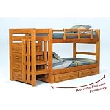 Ascenda Solid Wood Staircase With Bunk Bed 4501(ML)