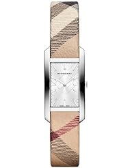 Burberry Silver Dial Nova Check Fabric Ladies Watch BU9508