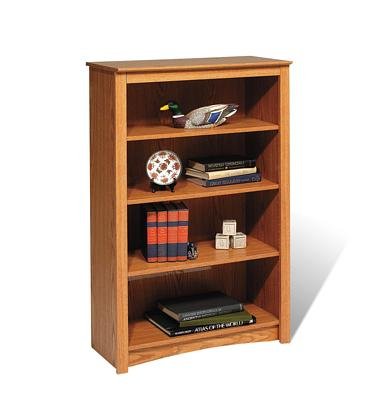Elegant, Excellent 4 Shelf Bookcase In Oak