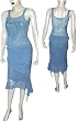 Skirt Top Set Georgette Embroidery Womens Casual Sundresses Size P (skts003)