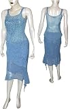 Skirt Top Set Georgette Embroidery Womens Casual Sundresses Size P