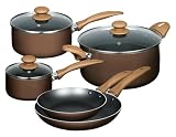 Gibson Halifax 8 Piece Cookware Set Bronze