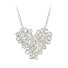 41k3B3dU WL. AA75  Sterling Silver Swarovski Elements Aurore Boreale Heart Pendant on Rolo Chain, 16+3 Extender