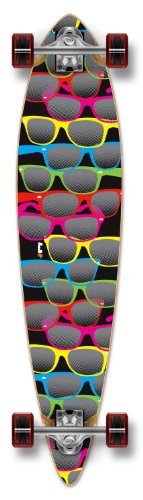 BLANK & Graphic Complete Longboard PINTAIL skateboard w/ 71mm wheels, Shades, 40