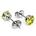 8 Pairs Stainless Steel Stud Earrings Cubic Zirconia Multicolor Hypoallergenic