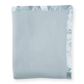 American Baby Company Fleece Blanket with Satin Trim, BlueAmerican Baby Company Fleece Blanket with Satin Trim