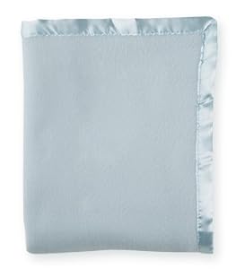 American Baby Company Fleece Blanket with Satin Trim, Blue