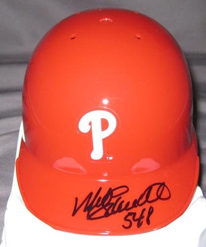 Mike Schmidt Autographed Phillies Mini Helmet - Autographed MLB Helmets and Hats