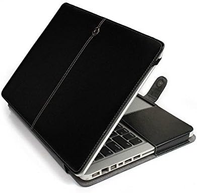 TTTK Macbook Case, High Grade Premium Quality PU Leather Cover Case for Apple Macbook Air 11" A1465/A1370 (Black)