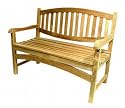 Ambientehome 62367 2er Bank O-Line inklusive Tabletts, ca. 120cm breit, Teak