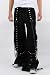 Tripp NYC Baggy Pyramid Stud Pants in Black/Black, Size: Large, Color: Black/Black