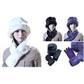 All in One Winter Faux Fur 3 PC Scarf, Gloves and Hat Set for Women With Free Shipping