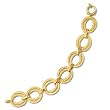 14K Yellow Gold Fancy Link Bracelet - 7.5 inches